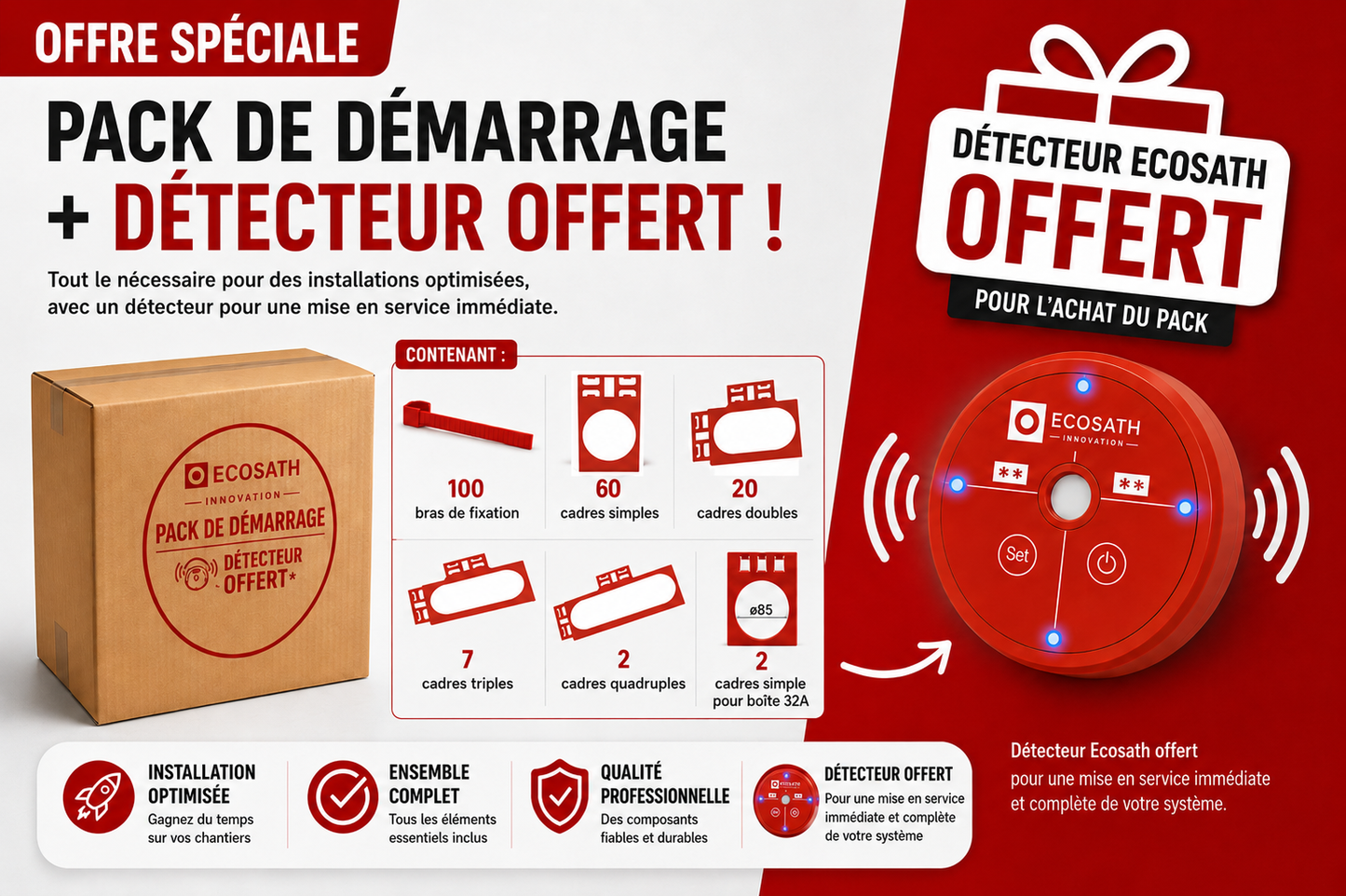 Pack de démarrage, détecteur offert !!!