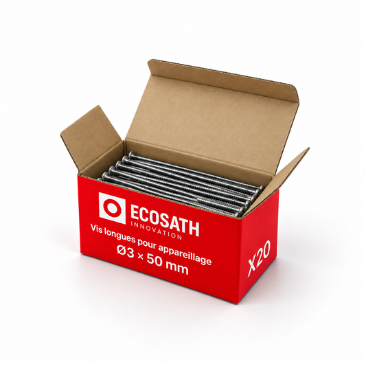 Vis longues Ecosath pour boîte d'appareillage ø3 / 50mm (x20)