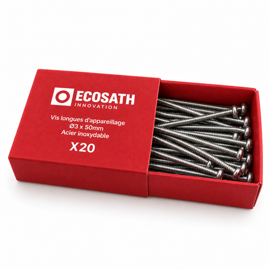 Vis longues Ecosath pour boîte d'appareillage ø3 / 50mm (x20)